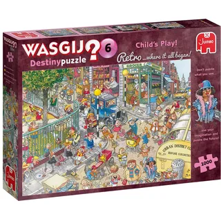 JUMBO Spiele Jumbo Wasgij Retro Destiny 6 Kinderspiel - Puzzle 1000 Teile,