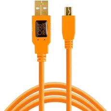Bild von TetherPro USB-Datenkabel (Anschlusskabel, Übertragungskabel) 4,6 Meter für USB 2.0 A Male to Mini B 5 Pins