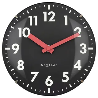 NeXtime - 3533ZW - Wanduhr - 20cm - schwarz - Duomo Mini - Schwarz