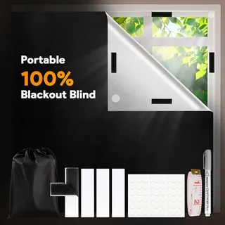 Gaeymy Fenster Verdunkelung 200x148cm, Dachfenster Verdunkelung Innen Sonnenschutz Fenster Ohne Bohren, Verdunklungsstoff Hitzeschutz Außen, Verdunkelungsfolie Thermofolie Meterware für Schlafzimmer