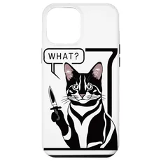 Hülle für iPhone 14 Plus Katze Messer Design Witzige Tier Katzen