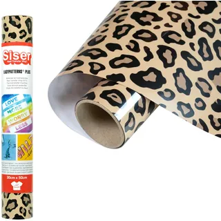 Siser Easypatterns PLUS Leopard Tan, 30cm x 0,5m, Thermotransfer Vinyl zur Personalisierung von Kleidung, Accessoires und Textilmöbel, Material für Bastelartikel, geeignet für Kinderkleidung