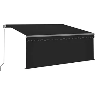 vidaXL Markise Manuell Einziehbar mit Rollo & LED 3,5x2,5 m Anthrazit - Grau