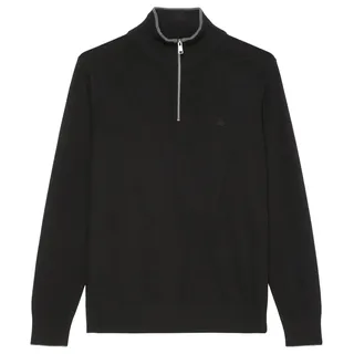 Marc O'Polo Herren Strickpullover mit Stehkragen Regular Fit, Schwarz (Black), M