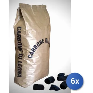 6x Paket Schwarze Kohle Sack 3,0 Kg