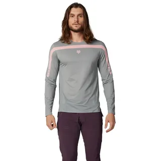 Fox Racing Herren Flexair Aviation Langarm-Trikot Hemd, Grey Vintage Race, X-Large