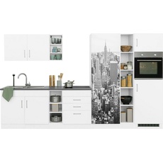 Bild MÖBEL Küchenzeile »Paris«, ohne E-Geräte, Breite 340 cm, weiß