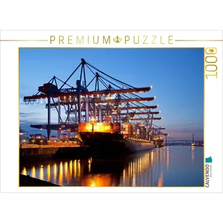 CALVENDO - Puzzle Container-Terminal, Hamburg | 1000 Teile Lege-Größe 64x48cm Foto-Puzzle für glückliche Stunden: Container-Terminal Altenwerder, Hamburg, Deutschland