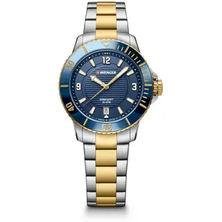 Wenger 01.0621.114 Seaforce Damenuhr Taucheruhr 36mm 20 ATM - Silber
