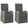 Gartenstuhl 57 x 69 x 106 cm grau 2 St.