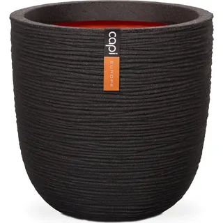 Capi Pflanztopf Nature Rib Kugel Riffel Ø 54 cm x 52 cm Schwarz