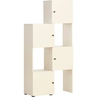 Schildmeyer Lovund Schieberegal Holzwerkstoff, cremebeige, 42 x 34,7 x 163 cm