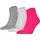 Socken Quarter Plain 3P 3 Paare Rosa 35-38