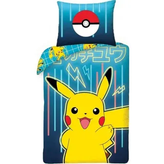 tinisu Pokemon Bettwäsche Pikachu - weiche Baumwolle - 140 x 200 cm