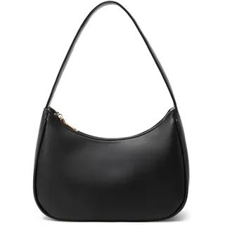 CYHTWSDJ Schultertaschen für Damen, süße Hobo-Handtasche, Mini-Clutch-Geldbörse mit Reißverschluss, schwarz, Large