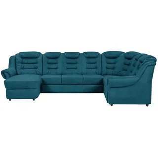 Livetastic Wohnlandschaft , Blau , Kunststoff , U-Form, Ottomane rechts , 333x216 cm , Made in Eu , seitenverkehrt erhältlich, Hocker erhältlich, Rücken echt, Armteil links, Armteil rechts , Wohnzimmer, Sofas & Couches, Wohnlandschaften, Wohnlandschaften in U-Form