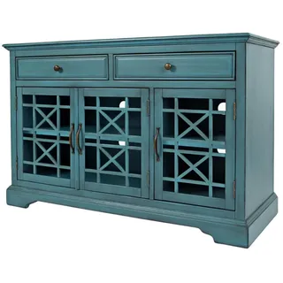 furnlux Sideboard Avola 127 x 82 x 49 cm Blau/Türkis