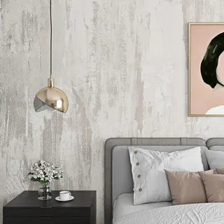 Livelynine 40CM X 5M Selbstklebende Tapete Betonoptik Grau Wandtapete Selbstklebend Grau Abwaschbare Tapeten Wohnzimmer Modern Hell Tapete Badezimmer Wasserfest Klebefolie Möbel Betonoptik Hellgrau