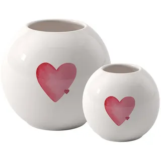 Villeroy & Boch like. by Villeroy & Boch Dekovase "Vasen-Set With Love 2er Set weiß", weiß,
