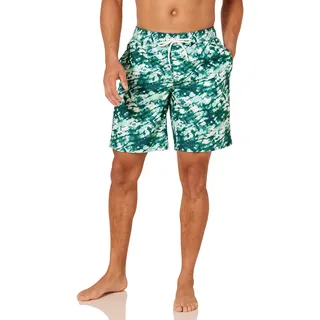 Amazon Essentials Herren Badehose, 23 cm, Mit Lockerer Passform und Schnelltrocknend - Auslauffarben, Aquagrün Batik, XXL