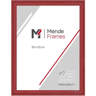 MendeFrames Bilderrahmen H120, rot, Holzoptik, 50x70 cm, mit Antireflexbeschichtung - Rot