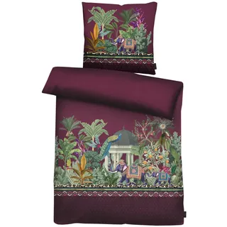 APELT Bettwäsche »Karma Gots« 2 Stk. tlg. Elefantenfamilie, bunt