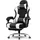 Gaming Stuhl Stoff Weiß-Schwarz