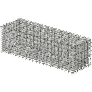 Relaxdays Gabione Sichtschutz Garten Steinkorb 30 x 100 x 30 cm