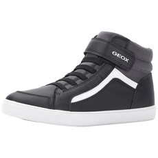 Geox J GISLI Boy C Sneaker, Black/DK Grey, 38 EU