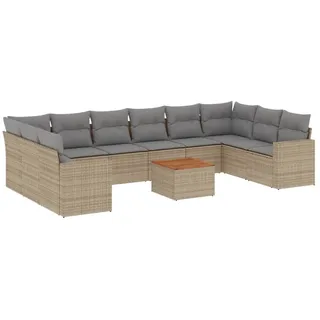 VidaXL 3224295, Hellgrau, Rattan, Stahl, Akazienholz, 110 kg, Erwachsene & Kinder, 550 mm, 550 mm - Hellgrau