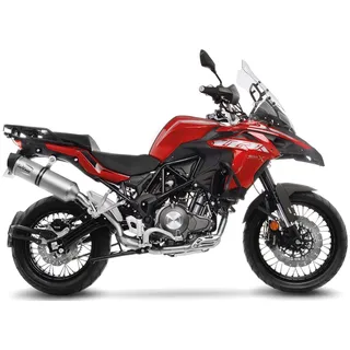 LeoVince Lv One Evo Benelli Trk 502 X 18-22 Ref:14281e Stainless Steel&carbon Homologierter Schalldämpfer - Black / Silver - Homologated