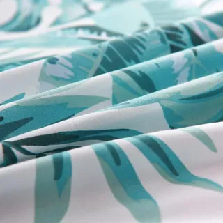 vidaXL Bettwäsche-Set Blätter Grün 140x200/60x70 cm - Grün