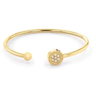 Tommy Hilfiger Jewelry Offenes Bangles Armband aus Edelstahl - Gold, Nelkengold oder Silber