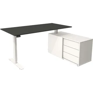 Kerkmann Schreibtisch mit Sideboard MOVE 1 Gestell weiß anthrazit