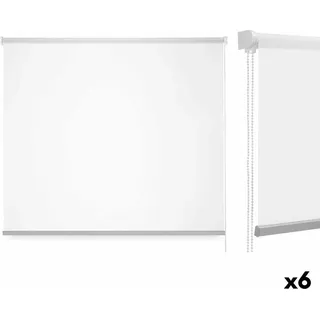 Rollo Weiß Stoff Kunststoff 120 x 180 cm (6 Stück) - Weiß