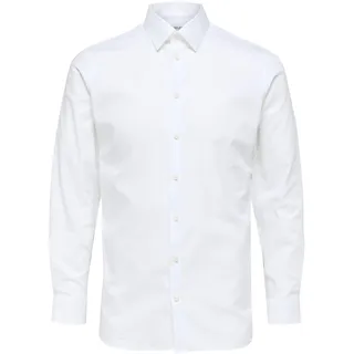 SELECTED HOMME Black Herren SLHSLIMETHAN Shirt LS Classic B NOOS Hemd, Bright White, M