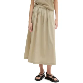 Maxirock MARC O'POLO, Damen, Gr. 36, beige (linen beige), Web, Obermaterial: 63% Baumwolle, 33% Polyester, 4% Elasthan, ausgestellt ca. Mitte Wade, Röcke Maxirock, aus Popeline-Stretch