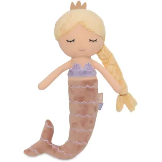 jollein Stoffpuppe Kuschelpuppe - Mermaid Ella - 100% Polyester - 32x10x6cm - Kuscheltier - Meerjungfrauen