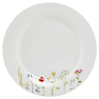 Novel Dessertteller , Multicolor, Weiß , Keramik , Floral , rund , Lfgb , Geschirr, Teller, Frühstücksteller & Dessertteller