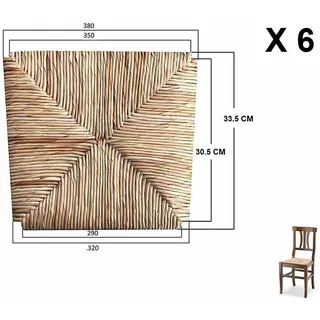 Ersatz Sitz für Stuhl Kunst Armen Im Stroh Von Reis 6 Teile