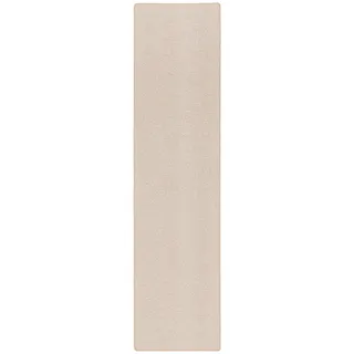 Snapstyle Feinschlingen Velour Läufer Teppich 100 x 400 cm Beige