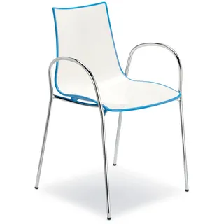 Stapelsessel Zebra Bicolore - VA - anthracite 213 - white/cornflower blue