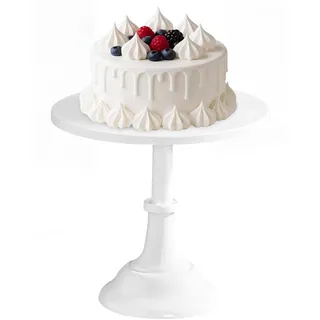 Jenngaoo Elegant Tortenplatte mit Fuß Vintage Kuchenständer | Runder Kuchenständer im Europäischen Stil mit Fuß für Hochzeiten Partys Jubiläen