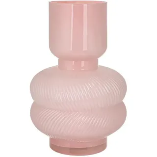 Ambia Home Vase , Pink , Glas , rund , 28.5 cm , nur zu Dekorationszwecken, zum Stellen, auch für frische Blumen geeignet , Dekoration, Vasen, Glasvasen