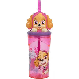 WIEDERVERWENDBARER KINDERBECHER AUS BPA-FREIEM KUNSTSTOFF 430 ML MIT 3D-FIGUR AUF DEM DECKEL | PAW PATROL GIRL SKETCH ESSENCE