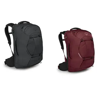 Osprey Herren Rucksack, Nylon, Tunnel Vision Grau, Einheitsgröße & Europe Damen Fairview 40 Rucksack, Zirkon rot, Einheitsgröße