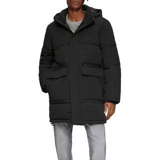 QS Herren 2150220 Steppmantel mit Kapuze, Grau/Schwarz 9999, XL