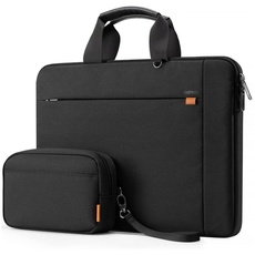 Bild von 15-15.6 Zoll Laptoptasche 15 Zoll Hülle Tasche Notebook Sleeve Schutzhülle Case spritzwassergeschützte Schutztasche Aktentasche mit Zubehörtasche, Schwarz