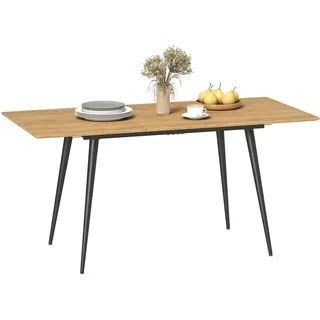 Homcom Küchentisch 120-160 x 77 x 75 cm beige