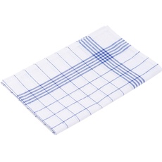 Gözze - Geschirrtuch-Set, 3-teilig, 100% Baumwolle, hohe Materialdichte (260 g/m2), 50 x 70 cm - Blau/Weiß